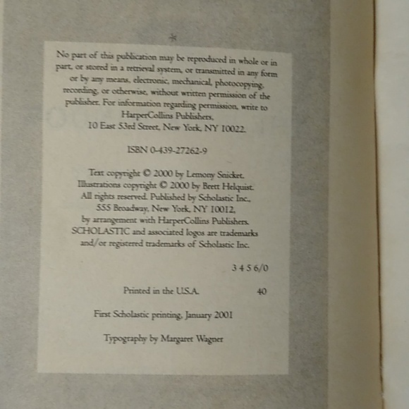 Series Unfortunate Events Lemony Snicket Book 3 6 9 Junior Fiction Children's - Picture 8 of 16